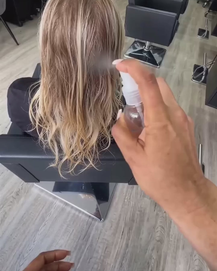 Haircut filmed from the stylist's point of view
